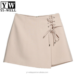 สำนักงานเลดี้สวมใส่กางเกงขาสั้นด้านหน้าแผงโรงเรียนสาวใหญ่หญิง Faux Wrap <span class=keywords><strong>Skort</strong></span> - Product Image 3