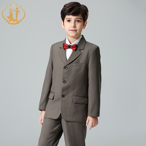 Agile Élégant Enfants Vêtements Ensemble 100% Polyester Enfant Costume Marron Couleur Enfants Garçon Vêtements Ensemble - Product Image 4