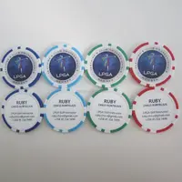 Personalisierte voller farbe logo 40mm durchmesser poker chip golf ball marker