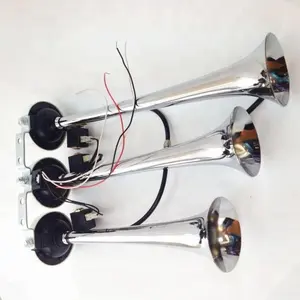 3 Ống Chrome Zinc Trumpets, Triple-Tone Air Horn Cho Xe Tải