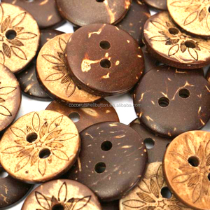 Bán DIY Craft Trang Trí Trang Phục Không Phải Vỏ Nhựa Nút 2 Lỗ Tùy Chỉnh Nút Dừa Tự Nhiên Lớn - Product Image 6