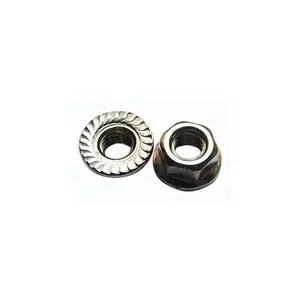 Stainless Steel din6923 serrated hexagon flange nut