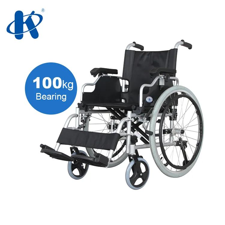 חדש עיצוב להסרה הדום אלומיניום ידני גלגל כיסא flip עד גובה מתכוונן PU משענת כיסא גלגלים מתקפלים
