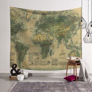 Arazzi della parete dell'arazzo della mappa di mondo del poliestere del rifornimento della fabbrica per la decorazione domestica