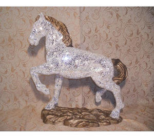Bello Fatto A Mano Mosaico Cavallo Busto, splendido Design di Cristallo Mosaico Home Decor Animale Ritratto di <span class=keywords><strong>Arte</strong></span> - Product Image 6