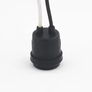 Negro E27 titular de la lámpara <span class=keywords><strong>con</strong></span> <span class=keywords><strong>cable</strong></span> de plástico e27 base de lámpara impermeable e27 portalámparas - Product Image 1