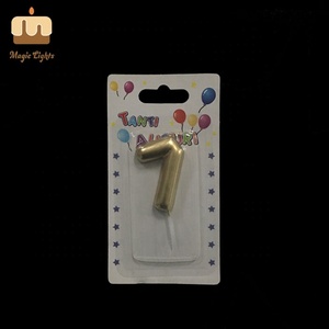 Bougies d'or de numéro d'anniversaire de cire de paraffine 100% finement traitées - Product Image 2