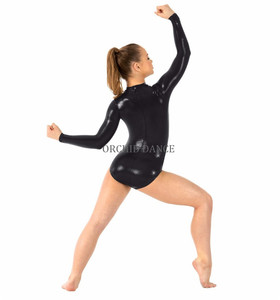 Grosir Pakaian Senam Latihan Lengan Panjang Profesional Leotards Gadis - Product Image 6