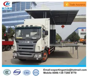 4x2 JAC 40m2 two side foldable mobile stage truck for sale