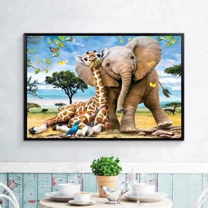 <span class=keywords><strong>Afrique</strong></span> Girafe É<span class=keywords><strong>l</strong></span>éphant Diamant Peinture Kit - Product Image 1