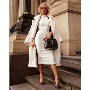 High quality latest sleeveless zipper dropship dress white bandage dress Fashion casual women's formal party wedding dresses