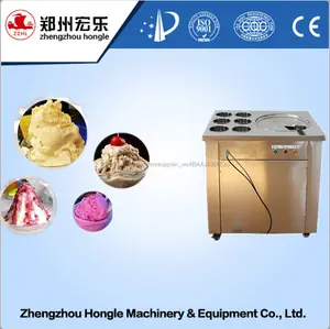 Hard ice cream machine, flat pan fried ice cream machine