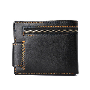 Nueva cremallera moda monedero corto cambio cartera animales impresión estudiante negro PU cuero cartera con águila en relieve - Product Image 2