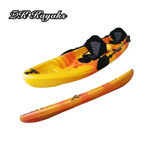 Double ek kayak leisure and recreation two persons lldpe sit on top kayak support oem customized ce