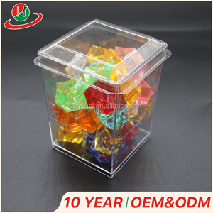 Promocional cuadrado jalea vasos de plástico al por mayor <span class=keywords><strong>el</strong></span> mini plástico postre - Product Image 6