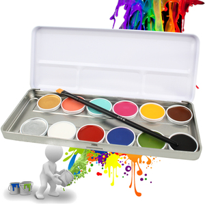 Popular no tóxico fácil limpieza 12 color <span class=keywords><strong>Halloween</strong></span> <span class=keywords><strong>cara</strong></span> y <span class=keywords><strong>pintura</strong></span> corporal para fiestas - Product Image 1