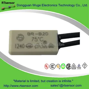 Bimetal Disk 75C Termostatlar, aydınlatma Termal Koruyucu 125 V 8A