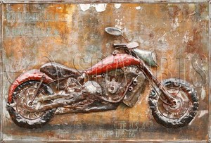 Peinture murale rétro éclairée en 3D, pour moto, Art - Product Image 3