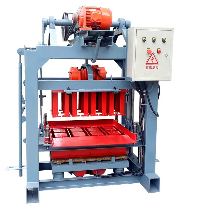 Construction Bricks Making Machine QTJ4-40 Construction Automatic Wall Finishing Machine Cement Brick Making Machinery Plaster Vacuum Cement