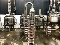Colonne de distillation électrique chauffante en acier inoxydable/cuivre rouge de 8 pouces pour équipement de distillation d'alcool, de vodka et de gin