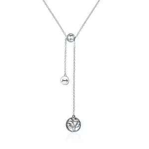 Csja — collier en argent Sterling s925 avec un arbre de vie en zircon, pendentif pour femmes, nouvelle collection, SCN106