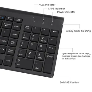 Amazonbestseller Full-size Whisper-quiet Compact Mac Wireless Mouse Keyboard Combo Set