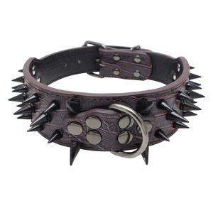 Collares de piel sintética ajustables con remaches y pinchos para perros y gatos - Product Image 4
