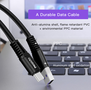 Cable de carga QC 3 pies 4 pies, supercargador de nailon trenzado <span class=keywords><strong>5A</strong></span> tipo C, Cable de datos <span class=keywords><strong>Usb</strong></span> - Product Image 3