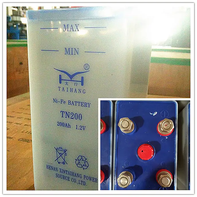 Kualitas Militer Baterai Besi Nikel NF 1.2V 200Ah 12V Ni Fe Baterai untuk Dijual