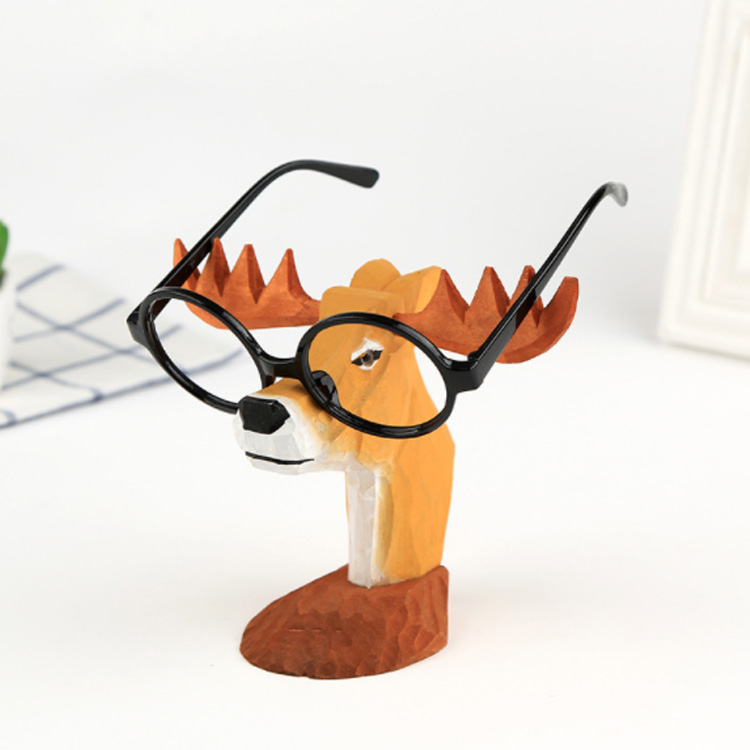 Креативная подставка для очков ручной работы в форме милых животных, деревянная подставка для солнцезащитных очков