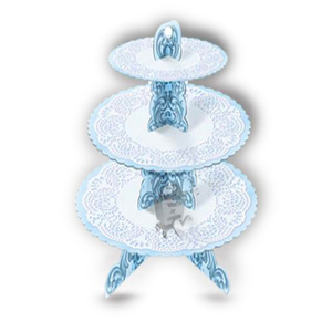 Colorful 3-Tier Paper Cup Cake Stand