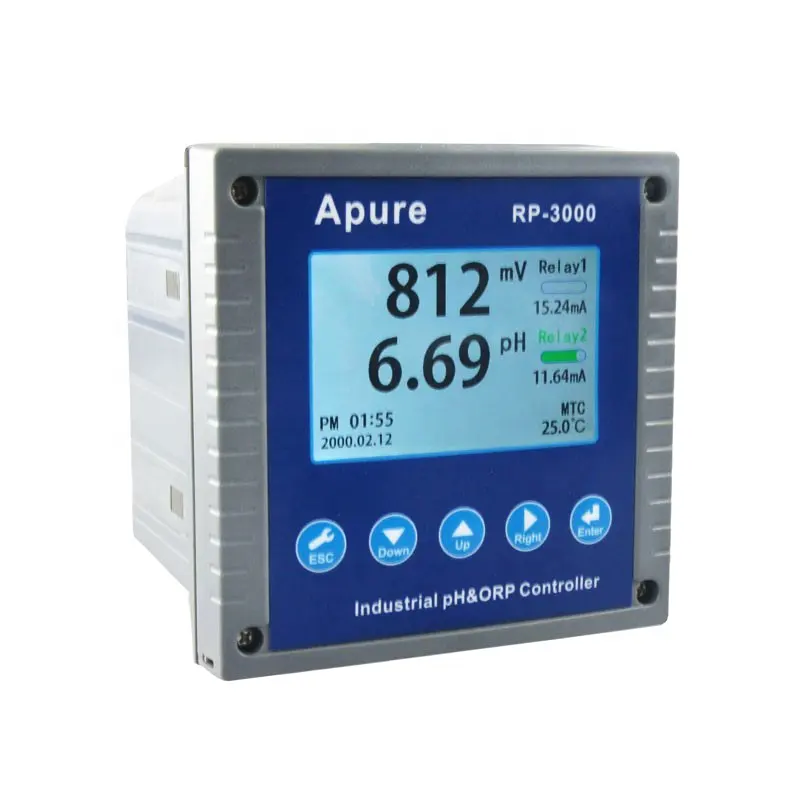 Apure 4-20ma 2 relais abfall tippen oder schwimmen pool wasser tester automatische digitale ph und orp meter controller