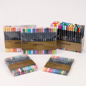 Sta Merek 3110 12/24/36/48/80 Pcs Produsen Profesional Kualitas Tinggi Kelas Tinggi Cat Air seni Cat Aquarelle Sikat Pena Set