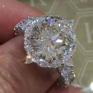 R072 Huilin latest design diamond ring lady's wedding rings elegant engagement rings women