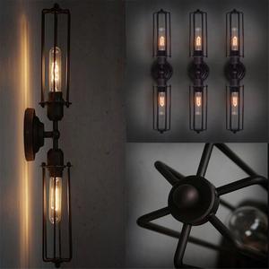 Applique murale moderne industriel à 2 têtes et Double bras, éclairage rétro, <span class=keywords><strong>Punk</strong></span>, vapeur, Vintage, Edison - Product Image 3
