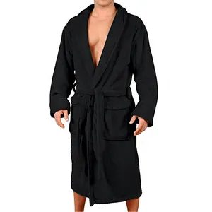 Entre em contato com Fornecedor Deixar Mensagens Dos Homens Robe De Cetim Atacado Adulto Sexy Roupa de Dormir preto Roupão de Banho para Homens