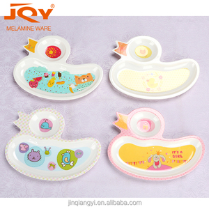 Bébé dîner ensemble canard forme plaque bonne qualité mélamine <span class=keywords><strong>assiette</strong></span> pour enfants - Product Image 4