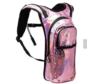 JUNYUAN กระเป๋าเป้สะพายหลังปรับความชุ่มชื้นได้,กระเป๋าเป้สะพายหลังยุทธวิธีสะท้อนแสงสีสันสดใสพร้อมถุงเก็บน้ำ2L