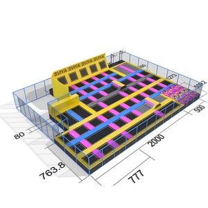 CE cấp giấy chứng nhận thể dục trampoline với dodgeball, Trong Nhà trampoline công viên - Product Image 5