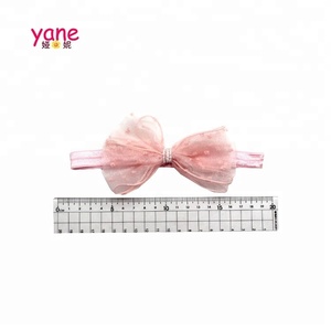 Commercio all'ingrosso hairband circa del bambino hairband della ragazza con rosa un glitter bow hairband - Product Image 6