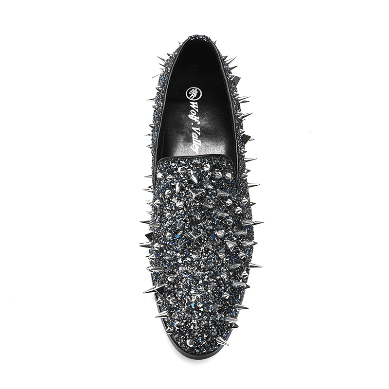 silver spike dress shoes silver spike dress shoes , worn once for homecoming