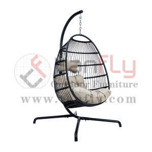 เก้าอี้ชิงช้าสำหรับงานแต่งงานกลางแจ้งในร่มเฟอร์นิเจอร์กลางแจ้งในสวนลานบ้านเก้าอี้หวายขนาดกะทัดรัดแกว่งอย่างมีสไตล์ - Product Image 3