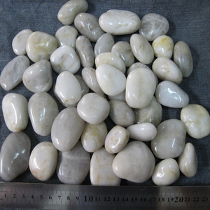 Gros aménagement paysager pierre de rivière plancher <span class=keywords><strong>lumineux</strong></span> jardin gris pebble - Product Image 2
