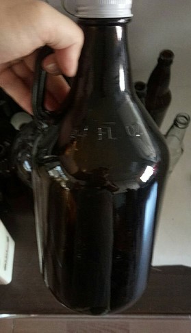 IN STOCK 64 oz Amber Round Glass Beer Growlers 1/2 Gallon Amber Growler Beer Jug