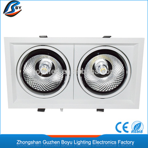 Tipo downlight rejilla cuadrada luz del punto 10 W * 1/10 W * <span class=keywords><strong>2</strong></span>/10 W * <span class=keywords><strong>3</strong></span> /20 W * <span class=keywords><strong>2</strong></span>/20 W * <span class=keywords><strong>3</strong></span> - Product Image 2