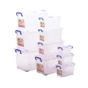 Multifunction Clear Snack Sundries Storage Container 4L Plastic Toy Key Storage Box With Lids