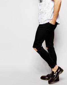 Pantalones Vaqueros de Mezclilla para Hombre, Pantalones Vaqueros Ajustados con Rotura en la Rodilla, Oferta - Product Image 3