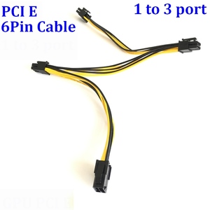 <span class=keywords><strong>GPU</strong></span> Molex 6 PIN PCI <span class=keywords><strong>Express</strong></span> FEMALE TO MALE กราฟิกการ์ดวิดีโอ1ถึง3 PCI-E PCIe VGA Splitter HUB สายต่อพ่วงเพาเวอร์