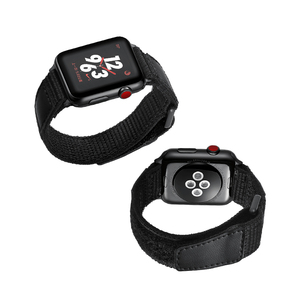 Deporte smart <span class=keywords><strong>watch</strong></span> wristband negro nylon para <span class=keywords><strong>apple</strong></span> <span class=keywords><strong>watch</strong></span> - Product Image 1