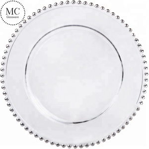 <span class=keywords><strong>Assiettes</strong></span> de présentation <span class=keywords><strong>en</strong></span> <span class=keywords><strong>verre</strong></span> perlé or et argent pour mariage, vente <span class=keywords><strong>en</strong></span> gros à prix réduit - Product Image 2